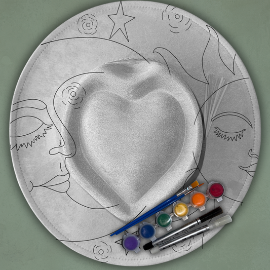 Paint your own Heart Hat Art Kit - Sun & Moon