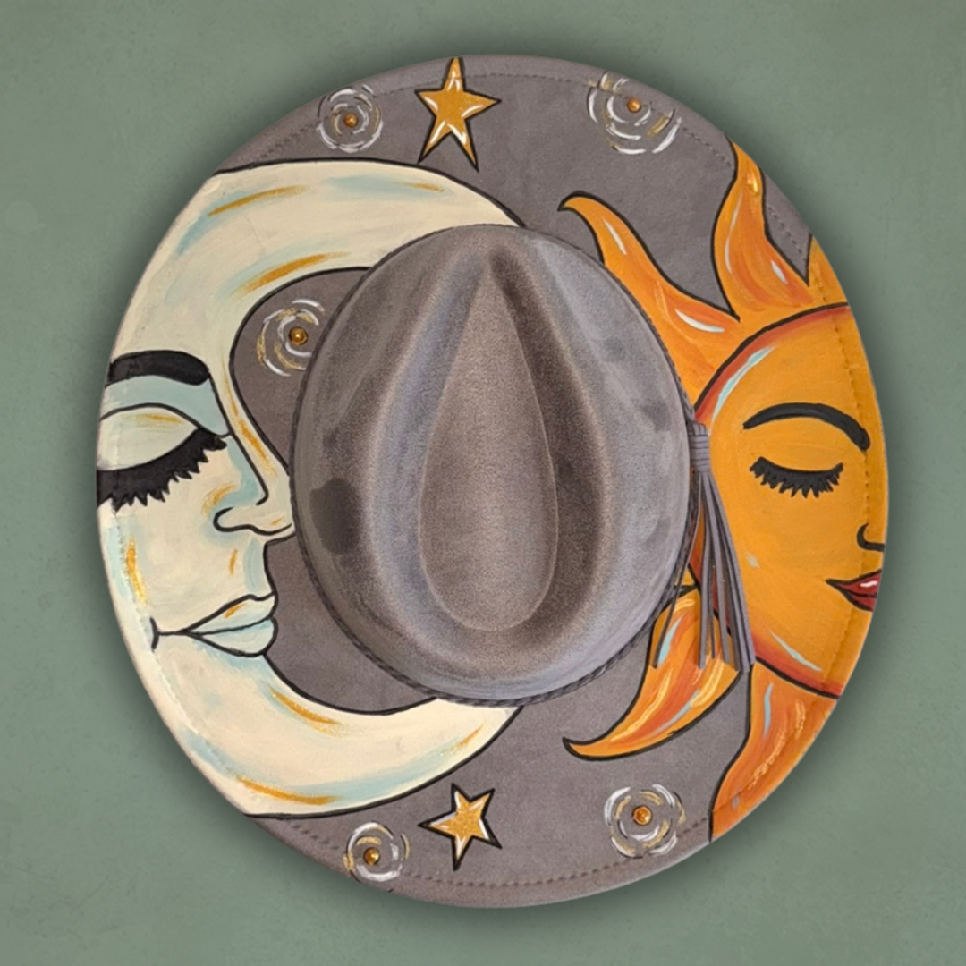 Sun & Moon Painted Hat