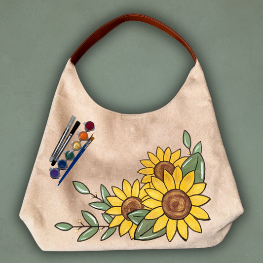 Paint Your Own Shoulder Bag Art Kit - Sunflowers
