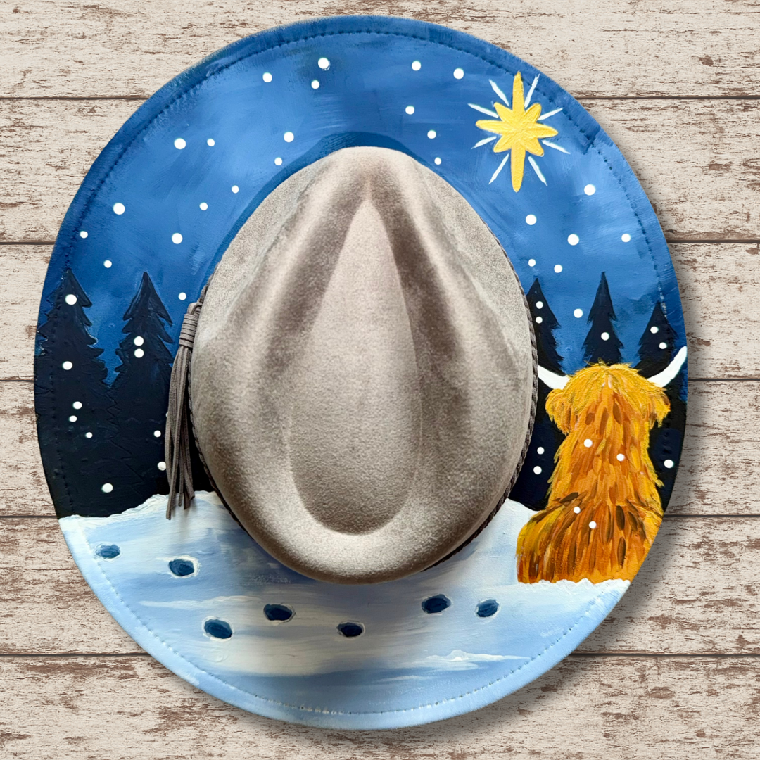 Laser Burned Wide Brim Hat - Highlander Hope