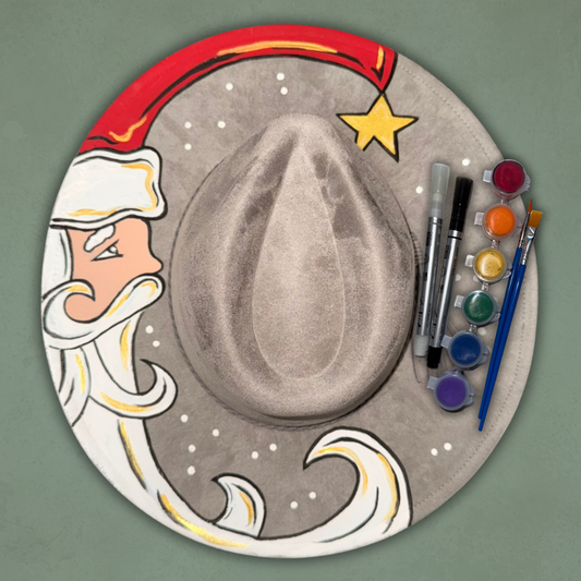 Paint your own hat Art Kit - Vintage Santa