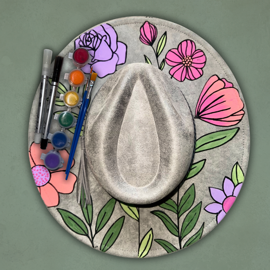 Paint your own Hat Art Kit - Wildflowers