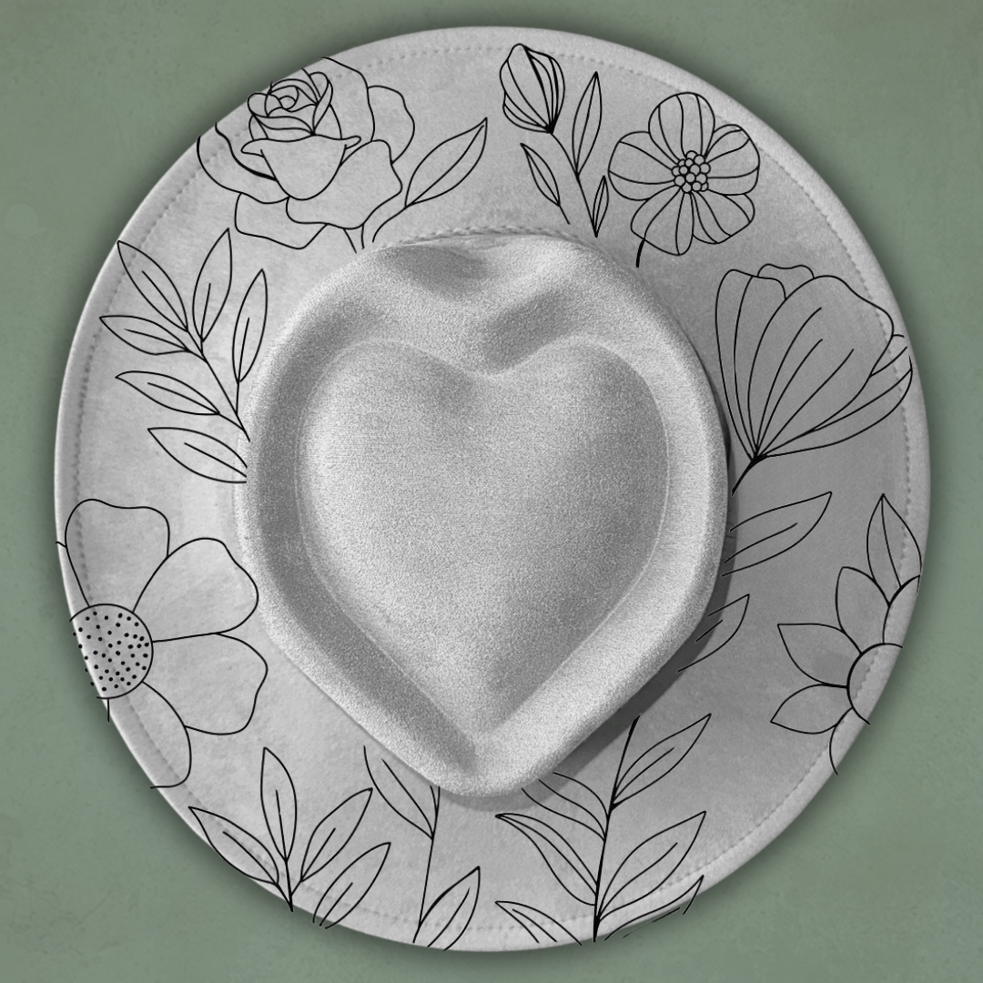 Paint your own Heart Hat Art Kit - Wildflowers
