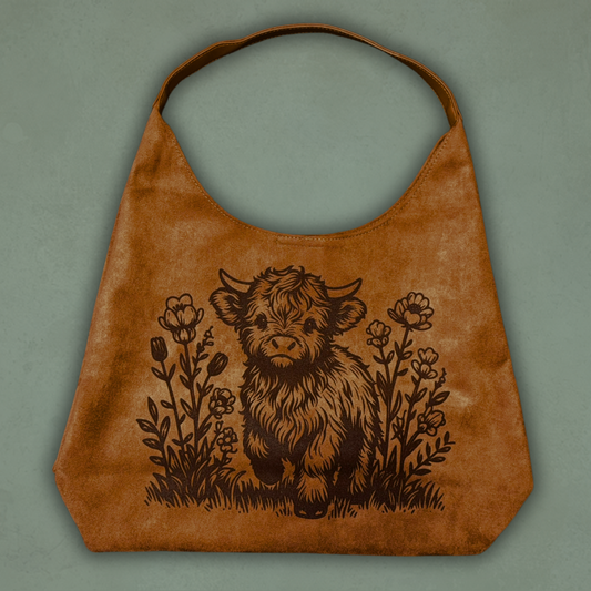 Laser Burned Shoulder Bag - Wildflower Highlander
